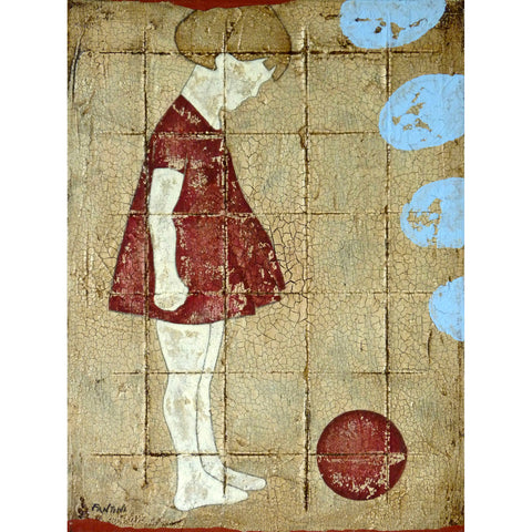 Vestito e palla rossa